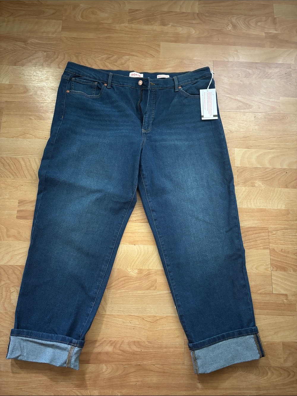 sofia by sofia vergara Dark Blue Boyfriend Jeans